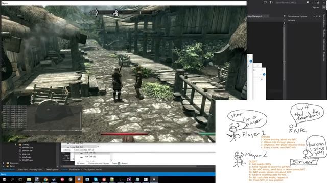 Skyrim Online: NPCs syncing progress смотреть онлайн