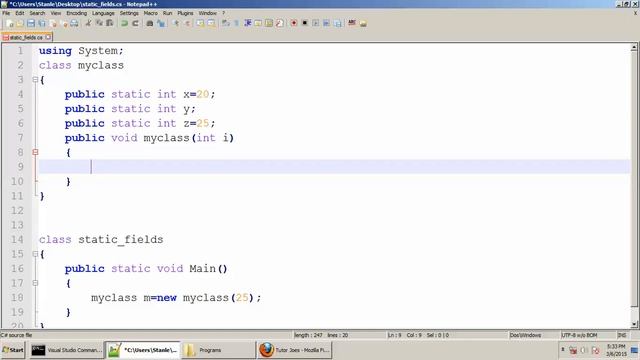 Static Fields In C# Net Tamil смотреть онлайн