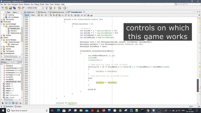 Brick-Breaker-Game in Java смотреть онлайн