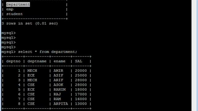 Between and Not Between operator in MySql смотреть онлайн