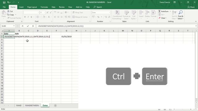 How to generate Random Dates in Excel using Randbetween function(Make a full table easily in Excel) смотреть онлайн