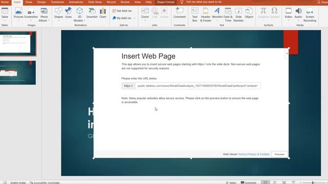 How To Embed tableau dashboard in PowerPoint | Live Tableau Dashboard in Microsoft PowerPoint смотреть онлайн