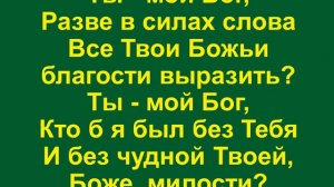 Я пою Тебе, пою и не напоюсь - минус