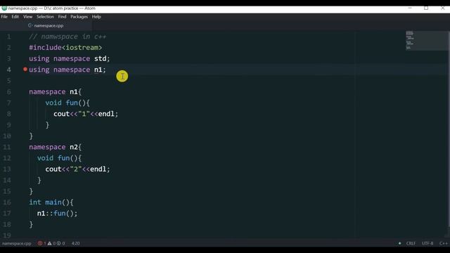 namespace in C++ ||advantage of namespace ||syntax and declaration || advanced concept смотреть онлайн
