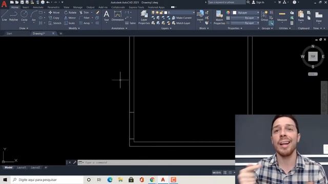 05 - Como Desenhar PORTAS - AutoCad 2021 INICIANTES смотреть онлайн