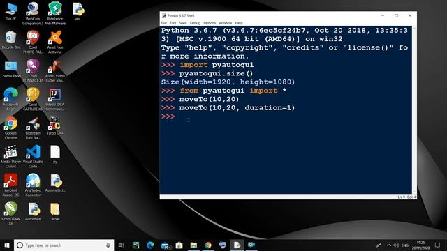 GUI automation using python - Controlling the mouse using python смотреть онлайн