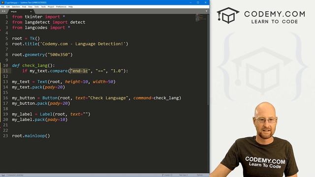 Build a Quick Language Detection App - Python Tkinter GUI Tutorial 222 смотреть онлайн