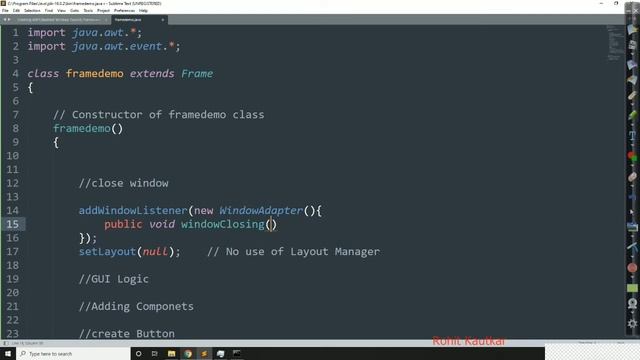 How to Create Frame using AWT in Java | Use Inheritance and Association to Create AWT Frame in Java смотреть онлайн