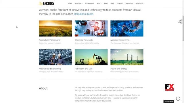 Factory - Industrial Business WordPress Theme Kazuo Jeptha смотреть онлайн
