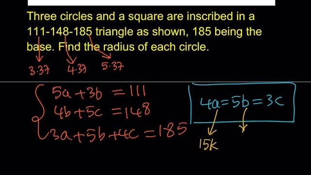 Three circles and a square. A Sangaku problem смотреть онлайн