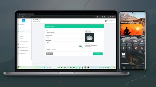 Maditam: Meditation App With Web Admin | Daily Meditation App