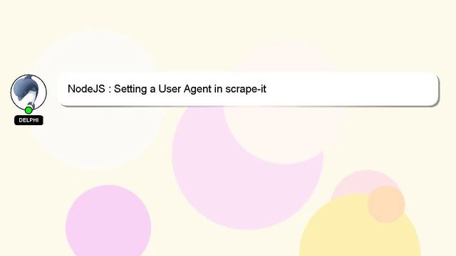 NodeJS : Setting a User Agent in scrape-it смотреть онлайн