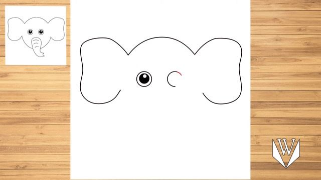 Как нарисовать милый слон лицо шаг за шагом, Easy Draw | Скачать бесплатно раскраски смотреть онлайн