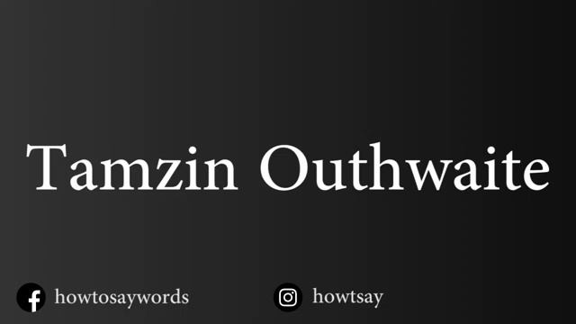 How To Pronounce Tamzin Outhwaite смотреть онлайн