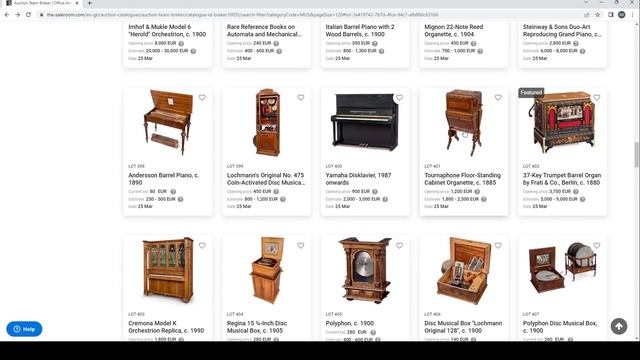 Team Breker Auctions - Mechanical Musical Instruments - 25th March 2023 (Germany) смотреть онлайн