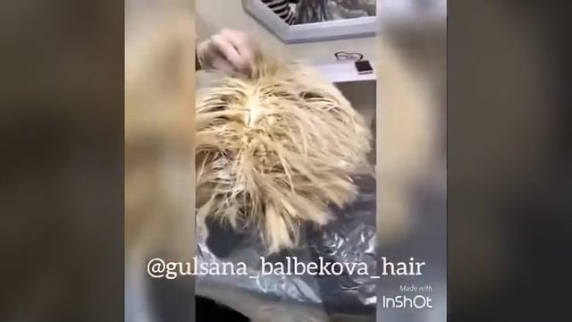 Окрашивание с обесцвечиванием корней. Жемчужный блонд! смотреть онлайн