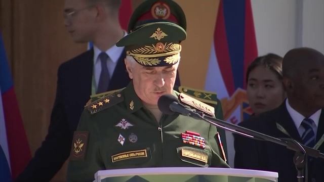 Заместитель Министра обороны РФ генерал-полковник В.Горемыкин открыл 3-и всемирн.mp4 смотреть онлайн