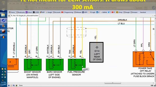 Fuel Pressure Sensor and Oil Level testing with Wiring Diagram смотреть онлайн