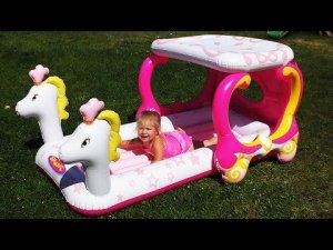 ✿ КАРЕТА ПРИНЦЕССЫ БАССЕЙН Игры Для Девочек Принцессы Диснея Princess Disney Dolls Куклы Принцессы