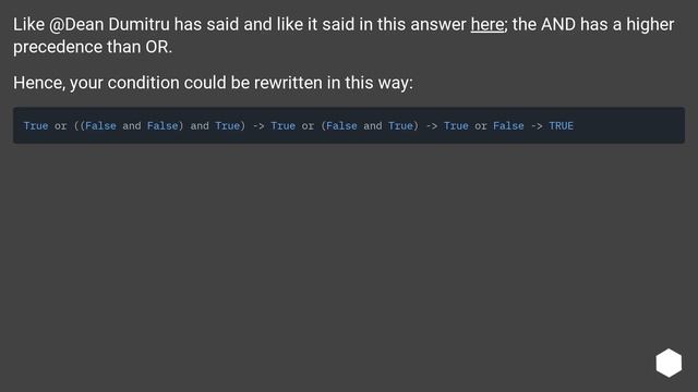 Python: How does python executes multiple boolean in one statement? смотреть онлайн