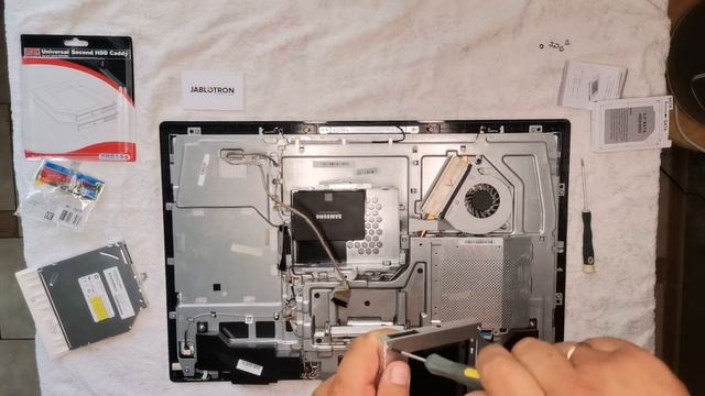 Моноблок HP + SSD SAMSUNG 870 EVO 500ГБ + HDD 1Tb. Замена DVD привода на SSD. смотреть онлайн