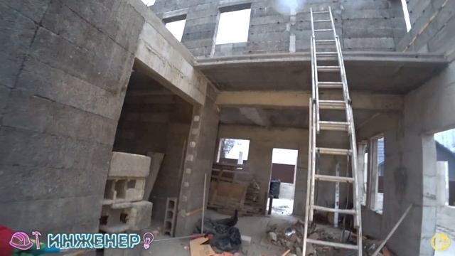 Достроили коробку монолитного бетонного частного дома. Своими руками. Обзор смотреть онлайн