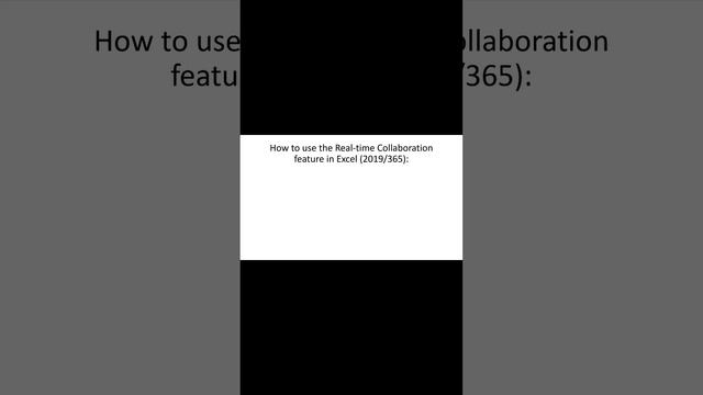 How to use the Real-time Collaboration feature in Excel (2019/365) смотреть онлайн