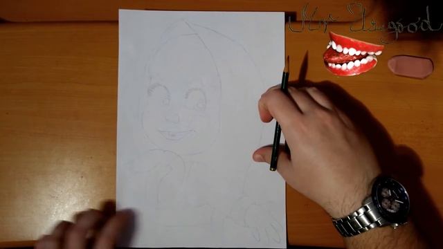 Как нарисовать Машу и Медведя карандашом поэтапно | How to Draw Masha and The Bear Step by Step EAS смотреть онлайн
