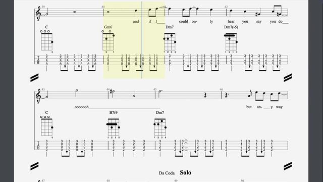 "Oh Babe What Would You Say" for Ukulele (gCEA tuning practice video with chords and tabs) смотреть онлайн