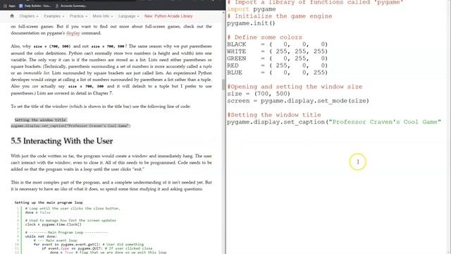 Using IDLE and Starting PyGame смотреть онлайн