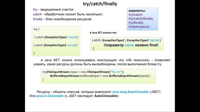 Лекция 2 (Custom Exception, Assertions, JUNIT) PTNOVXIX part1 смотреть онлайн