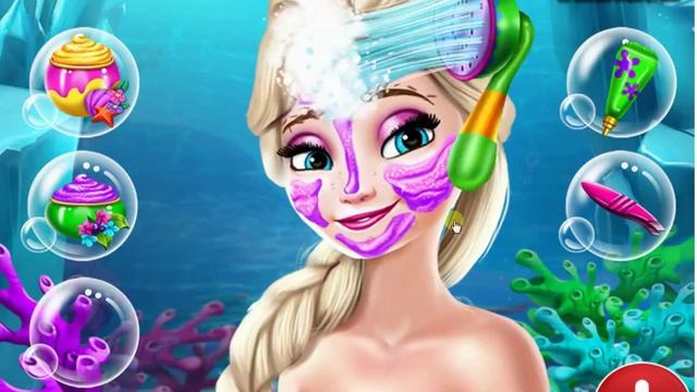 Frozen Dressup - Elsa Mermaid Heal Spa Dress Up Game смотреть онлайн