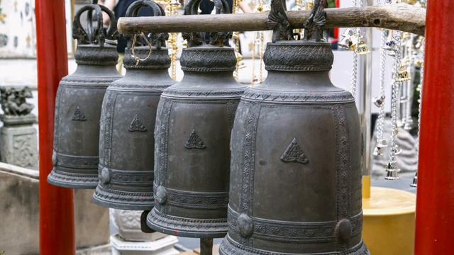 Soothing High Frequency Temple Bell Sound , Buddhist Temple Bell Sounds For Meditation.