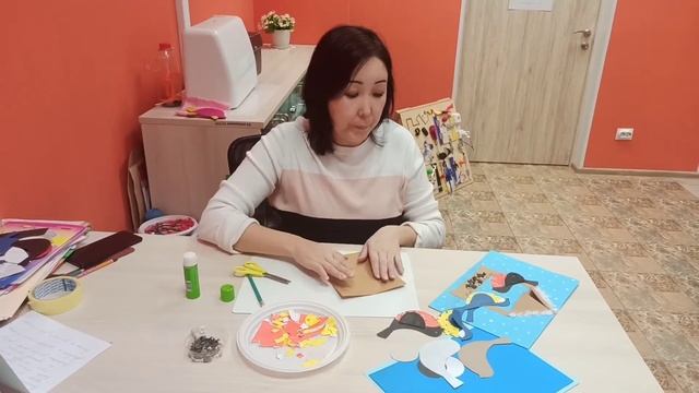 "Покормим птиц зимой" Аппликация в смешанной технике смотреть онлайн
