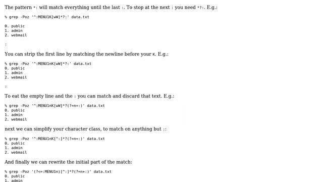 Unix & Linux: grep regular expression solution (greedy not working) (3 Solutions!!) смотреть онлайн
