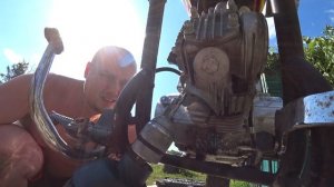 Ремонт глушителя, крепление и шпилька на голове.