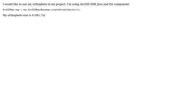 GIS: Adding ortho images in Java project ArcGIS (SDK ArcGIS) смотреть онлайн