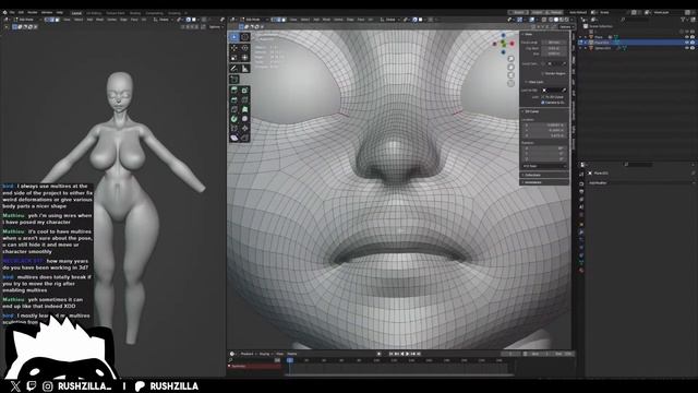 FACE RETOPOLOGY IN BLENDER - TIMELAPSE