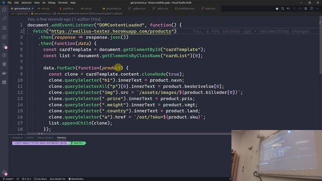 Refactoring: Ostebutikken med Gulp og API смотреть онлайн