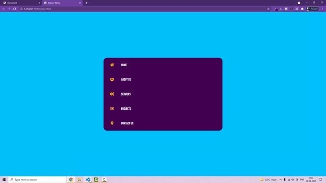 Slide In Slide Out Navigation Drawer Menu using HTML CSS & Javascript | Drawer Menu смотреть онлайн