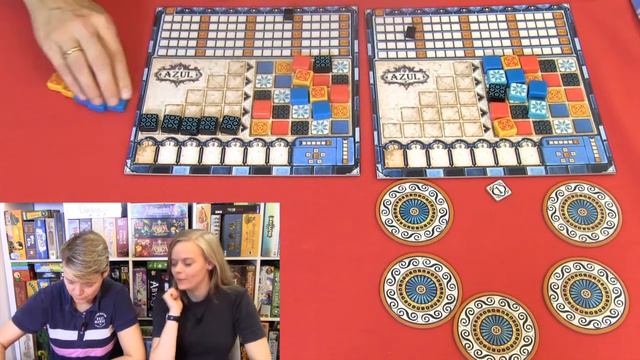 Azul, Playthrough: Line vs Helle (In English, board game) смотреть онлайн