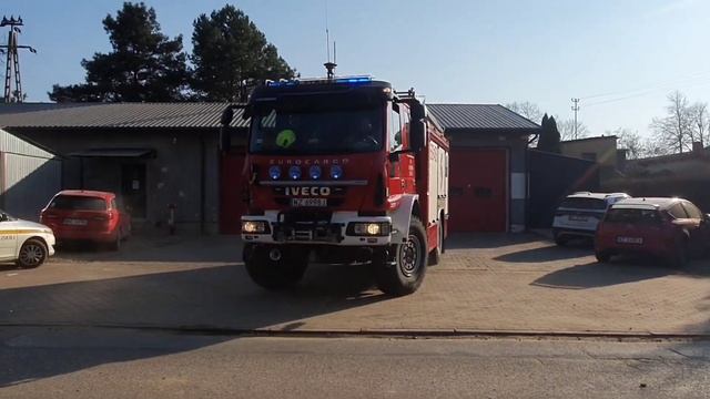 [Straż Pożarna]Wyjazd alarmowy zastępów Renault i Iveco z OSP Dziekanów Polski do pożaru смотреть онлайн