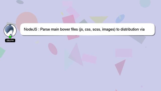 NodeJS : Parse main bower files (js, css, scss, images) to distribution via Gulp смотреть онлайн