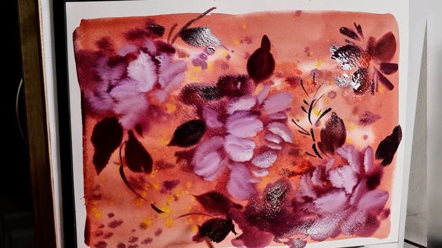 Expressive Floral Painting with Silver Brush смотреть онлайн