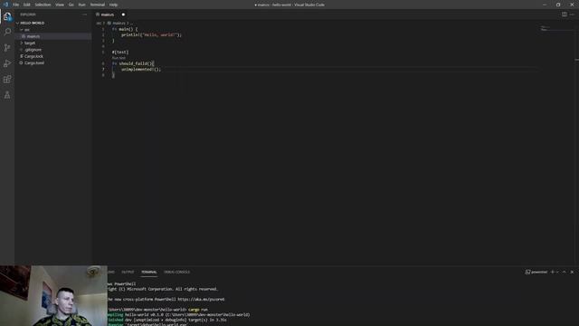 Начало работы с языком программирования Rust & Visual Studio Code. Debugging & unit tests смотреть онлайн