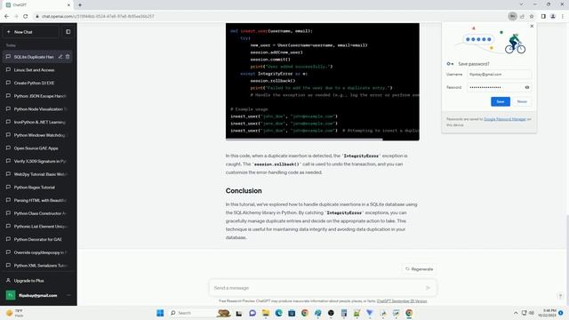 Duplicate Insertions in Database using sqlite sqlalchemy python смотреть онлайн
