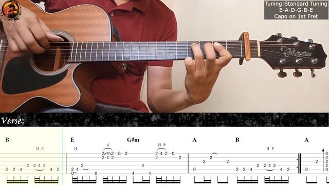 Stuck On You - Lionel Richie | Guitar Fingerstyle Tabs + Chords + Lyrics смотреть онлайн