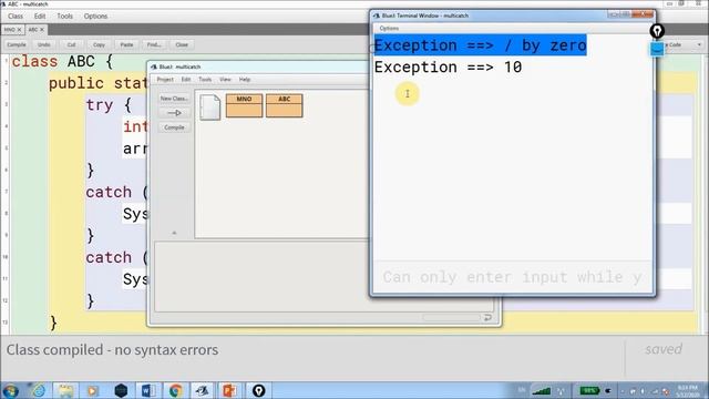Part III Java Exception Multiple catch in Marathi смотреть онлайн
