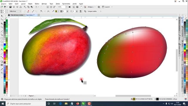 Curso CorelDraw 2020 - aula 51 - Preenchimento de malha смотреть онлайн