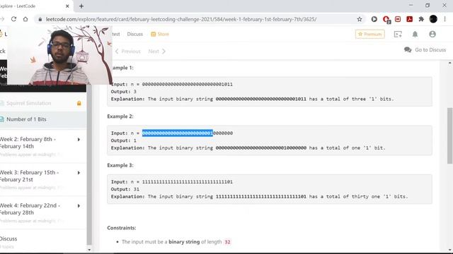 Number of 1 Bits смотреть онлайн